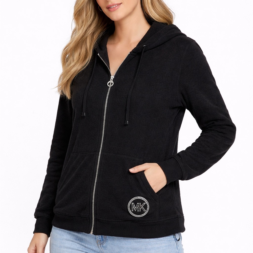 MICHAEL Michael Kors Black Zip-Up Hoodie